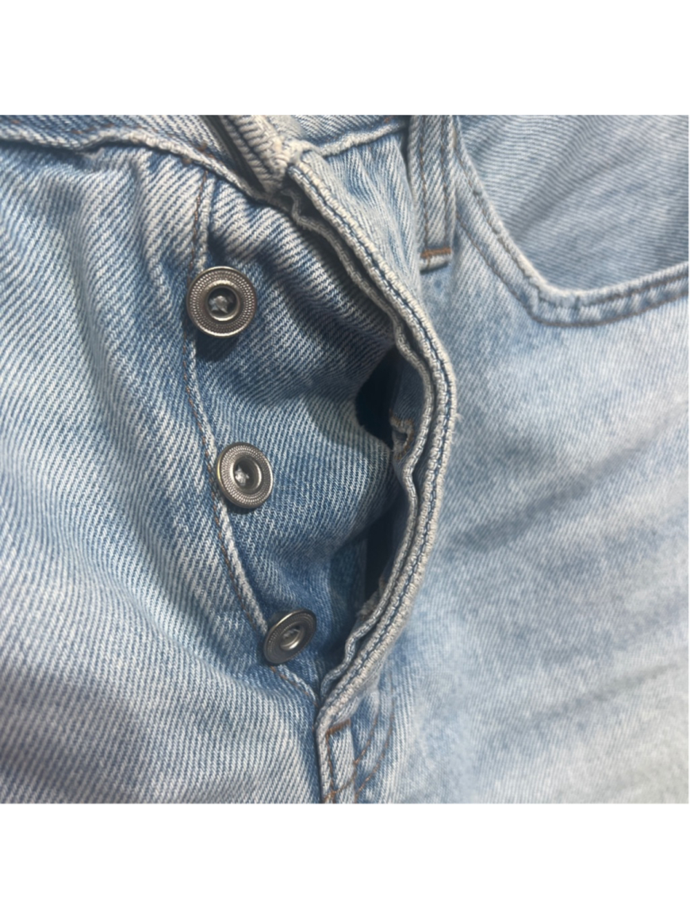 Women's Madewell Light Blue Relaxed Denim Shorts Size 23 High Waisted - Picture 2 of 11